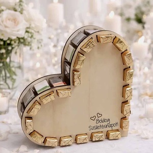 Szív alakú csokidoboz � különleges, személyre szabható ajándék - Meska.hu