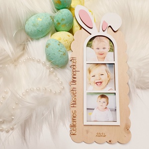 Kellemes húsvéti ünnepeket! Nyuszifüles húsvéti fa képtartó babafotóknak - otthon & életmód - dekoráció - kép & falikép - képkeret - Meska.hu