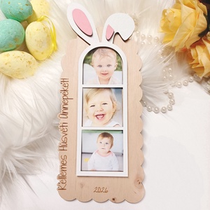 Kellemes húsvéti ünnepeket! Nyuszifüles húsvéti fa képtartó babafotóknak - otthon & életmód - dekoráció - kép & falikép - képkeret - Meska.hu