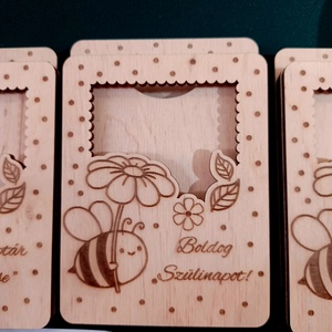 Pénzátadó méhecskés motívummal - ünnepi díszek, dekorációk - húsvéti díszek és dekorációk - húsvéti pénzátadó - Meska.hu