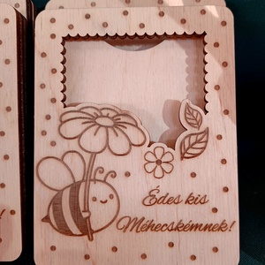 Pénzátadó méhecskés motívummal - ünnepi díszek, dekorációk - húsvéti díszek és dekorációk - húsvéti pénzátadó - Meska.hu