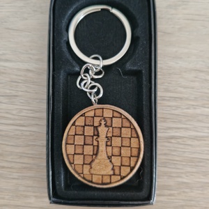3D Gravírozott Fa Kulcstartó - Sakk, Táska & Tok, Kulcstartó & Táskadísz, Kulcstartó, Famegmunkálás, Gravírozás, pirográfia, MESKA