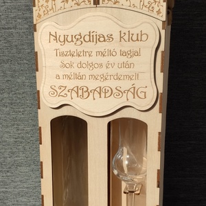 Dupla pálinkás ajándékdoboz  nyugdíjba vonulásra - otthon & életmód - dekoráció - asztal és polc dekoráció - díszdoboz - Meska.hu