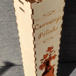 Egyedi pálinkás díszdoboz gravírozott motívummal  többféle gyümölcshöz - otthon & életmód - dekoráció - asztal és polc dekoráció - díszdoboz - Meska.hu