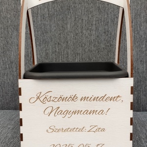 Fa kaspó élő virághoz, esküvői ajándékként - esküvő - emlék & ajándék - köszönőajándék - Meska.hu