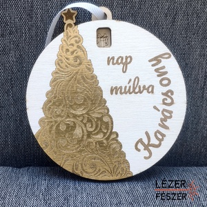 Visszaszámolós karácsonyfadísz - karácsony - karácsonyi lakásdekoráció - karácsonyfadíszek - Meska.hu