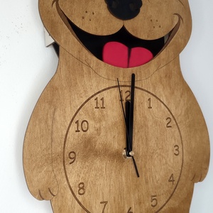 Kutyás ingás falióra � mozgó farokkal és nyelvvel, névre szóló gravírozással - otthon & életmód - dekoráció - fali és függő dekoráció - falióra & óra - Meska.hu