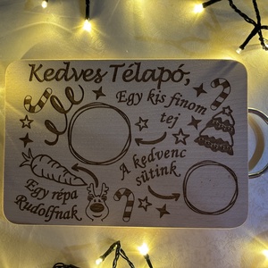 Mikulásváró deszka - karácsony - mikulás - mikulás beltéri dekoráció - Meska.hu