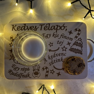 Mikulásváró deszka - karácsony - mikulás - mikulás beltéri dekoráció - Meska.hu