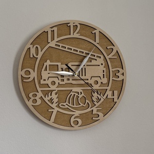 Tűzoltó falióra - Meska.hu