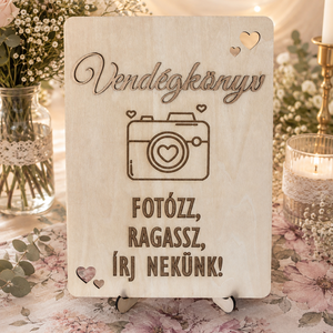 Vendégkönyv tábla esküvőre - Meska.hu