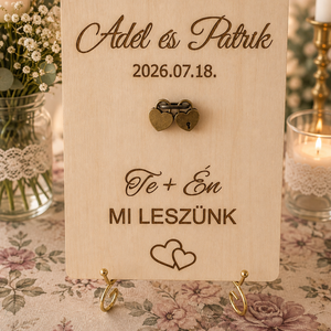 Lakatceremónia tábla esküvőre - Meska.hu
