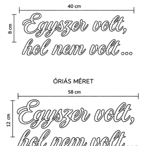 Egyszer volt, hol nem volt felirat falra, színes  - baba - mama - babaszoba dekoráció - gyerekszoba falmatrica - Meska.hu