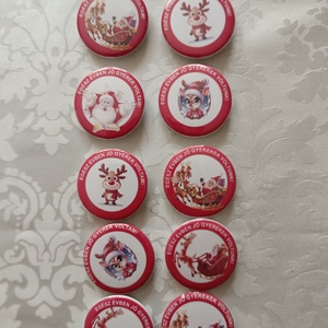 kitűzők - karácsony - mikulás - mikulás ajándékok - Meska.hu