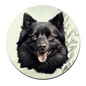 Fekete Schipperke portré mintás bögre alátét, , , MESKA