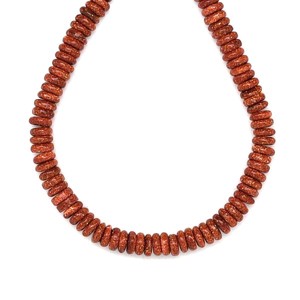 Goldstone vörös korong 6,5x2mm  ékszerkészítő alapanyag (füzér), Kellékek & szerszámok, Ásvány alapanyag, Ásványfüzér, , MESKA