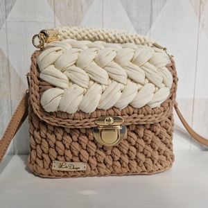 Marshmallow bézs - táska & tok - kézitáska & válltáska - vállon átvethető táska - Meska.hu