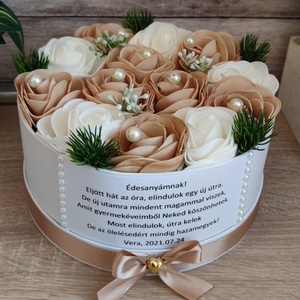 Szülőköszöntő virágbox esküvőre tea-fehér - otthon & lakás - dekoráció - Meska.hu