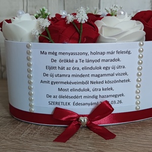 Szülőköszöntő virágbox nagyméretű 22 cm - esküvő - emlék & ajándék - szülőköszöntő ajándék - Meska.hu