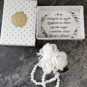 Tanú felkérő ajándék csuklódísszel - esküvő - meghívó & kártya - tanú felkérő - Meska.hu