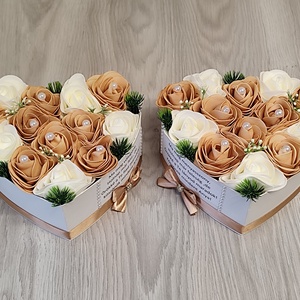 Szülőköszöntő box párban-tea, Esküvő, Emlék & Ajándék, Szülőköszöntő ajándék, Virágkötés, MESKA