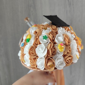 Ballagási csokor- üvegcss - otthon & életmód - dekoráció - virágdísz és tartó - csokor & virágdísz - Meska.hu