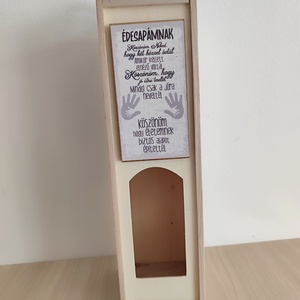 Szülőköszöntő ajándk fa bortartó, Esküvő, Emlék & Ajándék, Szülőköszöntő ajándék, Famegmunkálás, MESKA