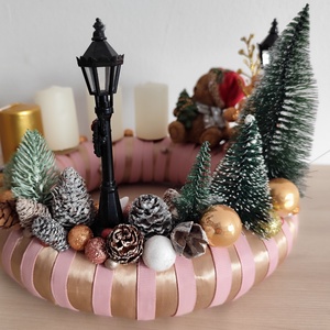 Adventi koszorú macis - karácsony - adventi díszek - adventi koszorú - Meska.hu