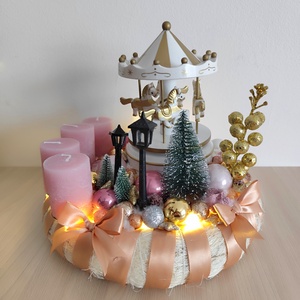 Adventi koszorú körhintás - karácsony - adventi díszek - adventi koszorú - Meska.hu