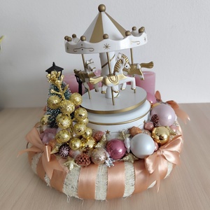 Adventi koszorú körhintás - karácsony - adventi díszek - adventi koszorú - Meska.hu