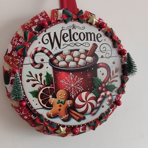 Karácsonyi ajtódísz - karácsony - adventi díszek - adventi ajtódísz - Meska.hu