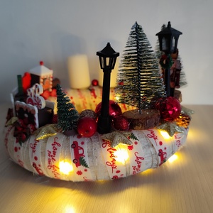 Adventi koszorú fa vonatos - karácsony - adventi díszek - adventi koszorú - Meska.hu