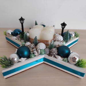 Adventi koszorú csillag - karácsony - adventi díszek - adventi gyertyadíszek és koszorúdíszek - Meska.hu