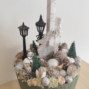 Karácsonyi asztaldísz - karácsony - adventi díszek - adventi asztaldísz - Meska.hu