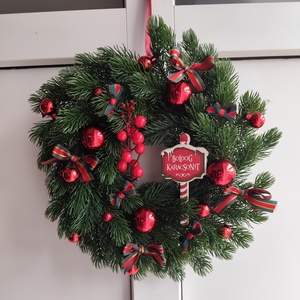 Karácsonyi lethű fenyős ajtódísz - karácsony - adventi díszek - adventi ajtódísz - Meska.hu