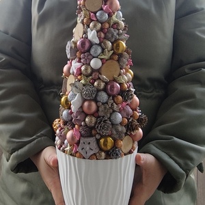 Karácsonyi asztaldísz karácsonyfa - karácsony - adventi díszek - adventi asztaldísz - Meska.hu