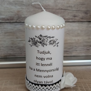 Emlék gyertya esküvőre - Meska.hu