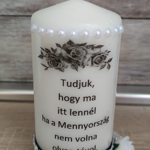 Emlék gyertya esküvőre - esküvő - dekoráció - gyertya & gyertyatartó - Meska.hu