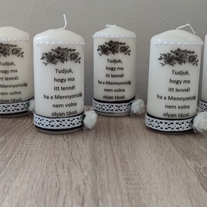 Emlék gyertya esküvőre - esküvő - dekoráció - gyertya & gyertyatartó - Meska.hu