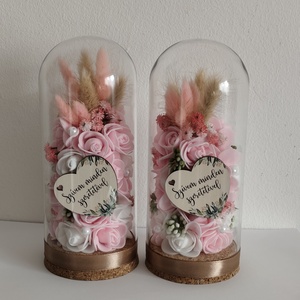 Szülőköszöntő üvegbúra - Meska.hu