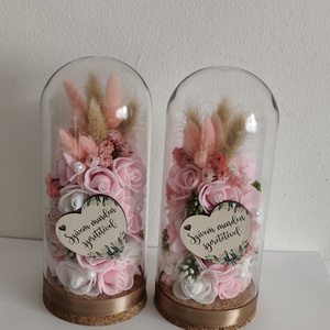 Szülőköszöntő üvegbúra - esküvő - emlék & ajándék - szülőköszöntő ajándék - Meska.hu