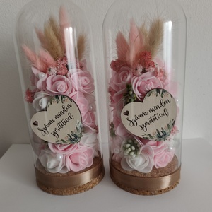 Szülőköszöntő üvegbúra - esküvő - emlék & ajándék - szülőköszöntő ajándék - Meska.hu