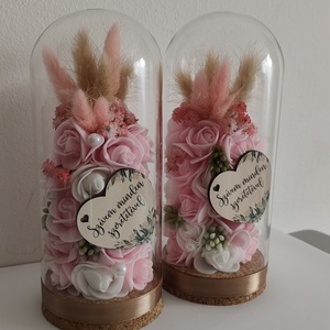 Szülőköszöntő üvegbúra - esküvő - emlék & ajándék - szülőköszöntő ajándék - Meska.hu