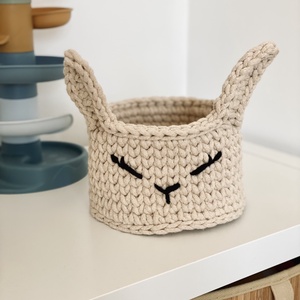 Horgolt nyuszi tároló, Otthon & Életmód, Babaszoba, gyerekszoba, Játéktároló, Horgolás, MESKA