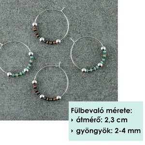  Két pár karika fülbevaló szettben / Mini fülbevaló gyöngyökkel / Kis karika fülbevaló ékszerszett / Ajándékötlet nőknek - ékszer - ékszerszett - Meska.hu