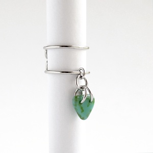 Fülgyűrű, 316L nemesacél karika fülbevaló, Ear cuff fülbevaló, Lyuk nélküli fülbevaló, Ál fülpiercing, Női ékszer - ékszer - fülbevaló - fülgyűrű - Meska.hu