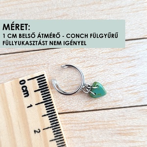 Fülgyűrű, 316L nemesacél karika fülbevaló, Ear cuff fülbevaló, Lyuk nélküli fülbevaló, Ál fülpiercing, Női ékszer - ékszer - fülbevaló - fülgyűrű - Meska.hu