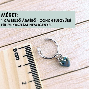 Fülgyűrű, Lyuk nélküli fülbevaló, 316L nemesacél karika fülbevaló, Ear cuff fülbevaló, Hamis fülpiercing, Női ékszer - ékszer - fülbevaló - fülgyűrű - Meska.hu