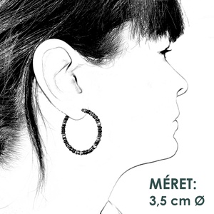 Gyöngyös karika fülbevaló / Nemesacél fülbevaló gyöngyökkel / Női ékszer, ajándék nőknek - ékszer - fülbevaló - karika fülbevaló - Meska.hu