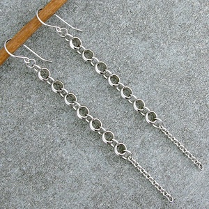 Hosszú lánc fülbevaló / Nemesacél fülbevaló / Női ékszer - ékszer - fülbevaló - lógó fülbevaló - Meska.hu